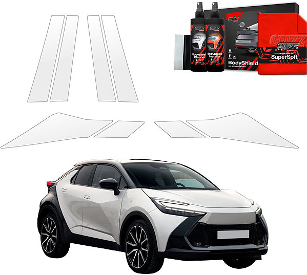 Side pillar cover GRIZZ Door pillar protection film for Toyota C-HR, 2023- , .