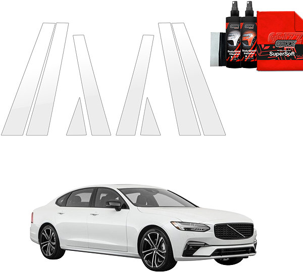 Side pillar cover GRIZZ Door pillar protection film for Volvo S90, 2016-2020 .