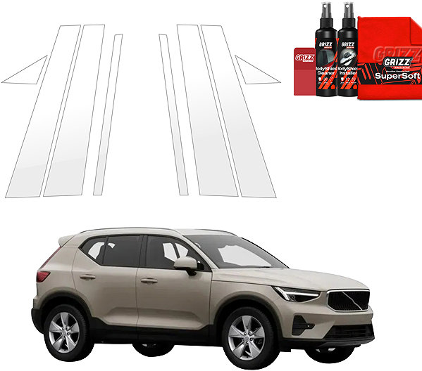 Side pillar cover GRIZZ Door pillar protection film for Volvo XC40, 2022- , .