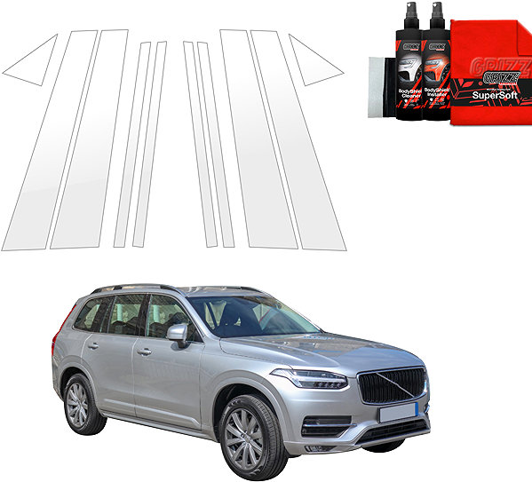 Side pillar cover GRIZZ Door pillar protection film for Volvo XC90 II, 2014-2025 .