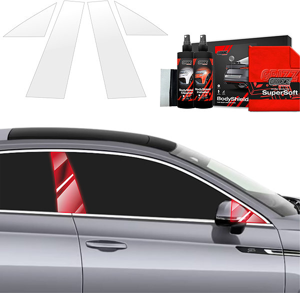 Side pillar cover GRIZZ Door pillar protection film for VW Arteon, 2024- , Facelift .