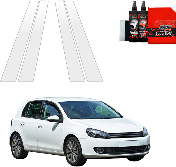 Side pillar cover GRIZZ Door pillar protector for VW Golf VI, 2008-2012, Hatchback, 5D .