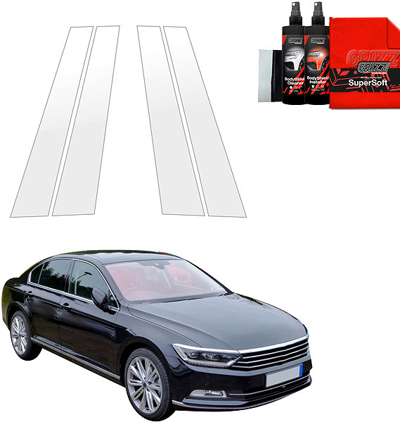 Side pillar cover GRIZZ Door pillar protector for VW Passat B8, 2014-2023, Sedan .