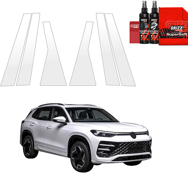 Side pillar cover GRIZZ Door pillar protection film for VW Tayron, 2024- , .