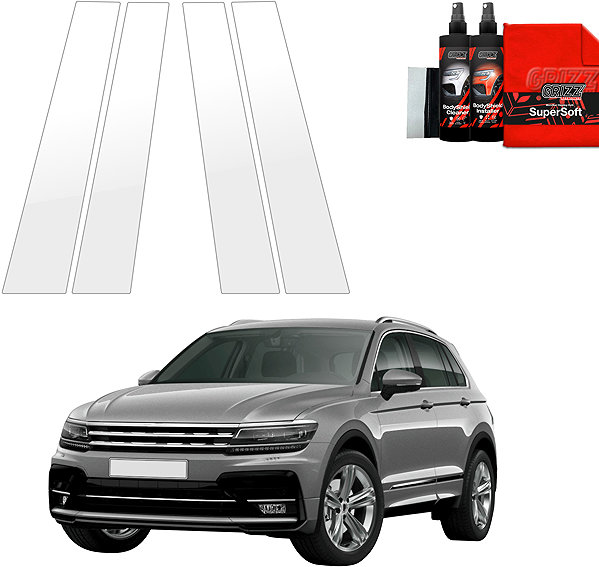 Side pillar cover GRIZZ Door pillar protection film for VW Tiguan II, 2015-2020 .