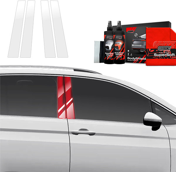Side pillar cover GRIZZ Door pillar protection film for VW Touran II, 2024- , Facelift .
