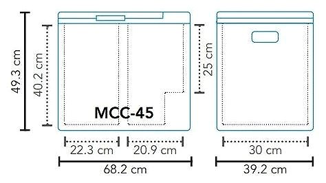 Autós hűtőláda Mestic Cool Box compressor MCC-45 AC/DC Dual Zone ...