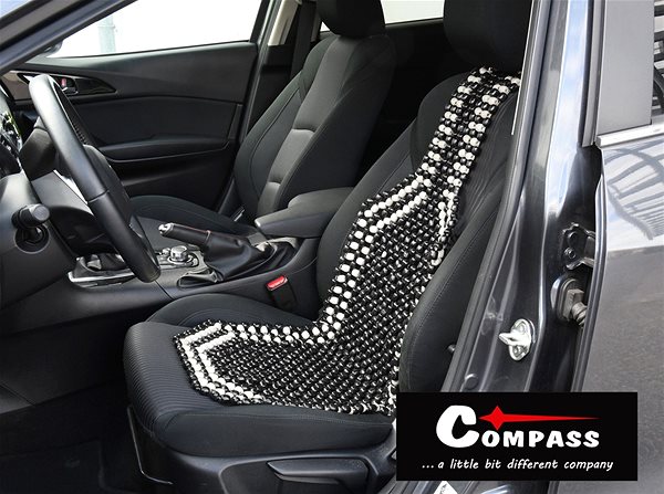 Autopoťah Compass Poťah na sedadla guľôčkový čierny  127 × 38 cm ...