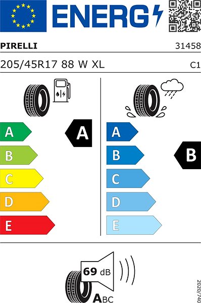 Letná pneumatika Pirelli Cinturato P7 C2 205/45 R17 XL *,FR 88 W ...