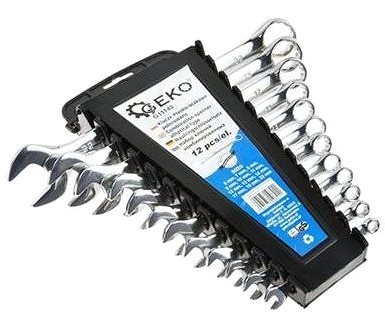 Sada očkoplochých kľúčov GEKO Kľúče očkoploché vyhnuté, súprava 12 ks, 6 – 22 mm ...