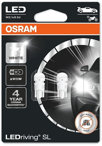 LED autožárovka OSRAM LEDriving SL W5W Studeně bílá 6000K 12V dva kusy v balení ...