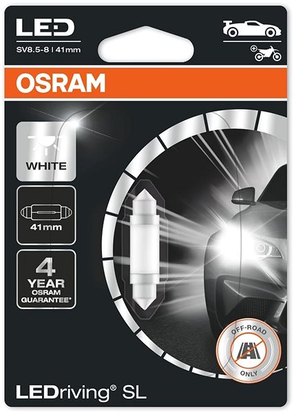 LED autožárovka OSRAM LEDriving SL C5W délka 41mm Studeně bílá 6000K 12V jeden kus v balení ...