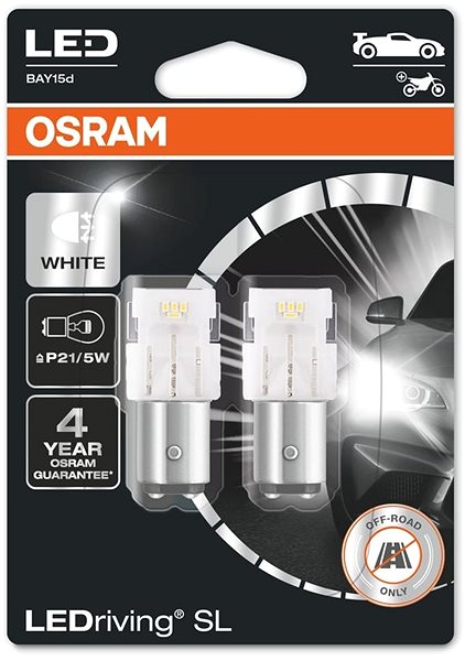 LED autožárovka OSRAM LEDriving SL P21/5W Studeně bílá 6000K 12V dva kusy v balení ...