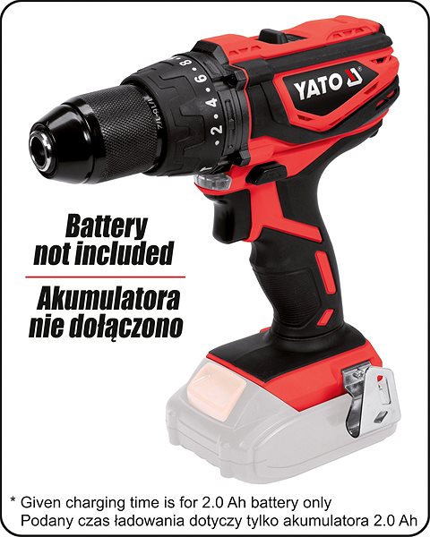 Cordless Drill Yato Impact Drill 18V - Without Battery Features/technology