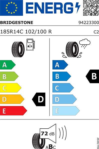 Letná pneumatika Bridgestone DURAVIS R660 185/80 R14 102 R C ...