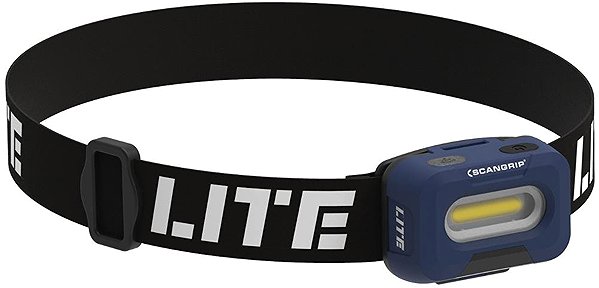 LED svítilna SCANGRIP Head Lite A - komfortní COB LED čelové světlo, až 150 lumenů Boční pohled