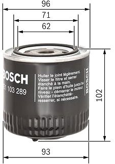 Olajszűrő BOSCH 0 451 103 289 ...