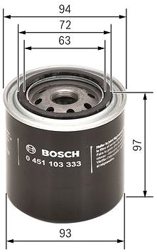 Olejový filtr BOSCH Olejový filtr 0 451 103 333 ...