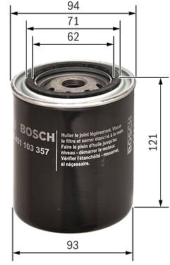 Olajszűrő BOSCH 0 451 103 357 ...