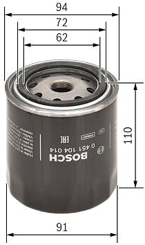 Olajszűrő BOSCH 0 451 104 014 ...