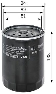 Olajszűrő BOSCH 0 451 104 064 ...