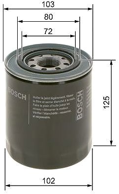 Olajszűrő BOSCH 0 986 452 062 ...
