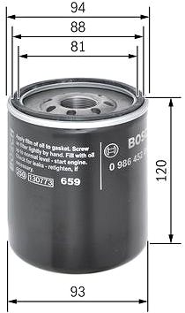 Olajszűrő BOSCH 0 986 452 064 ...