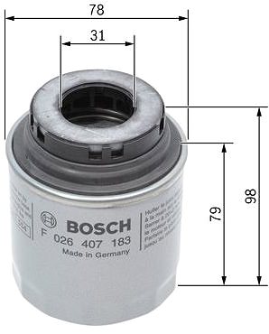 Olajszűrő BOSCH F 026 407 183 ...