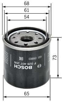 Olajszűrő BOSCH F 026 407 208 ...