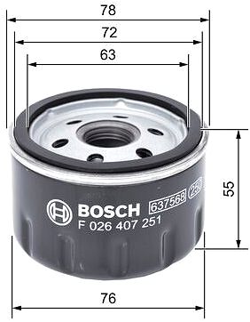 Olajszűrő BOSCH  F 026 407 251 ...