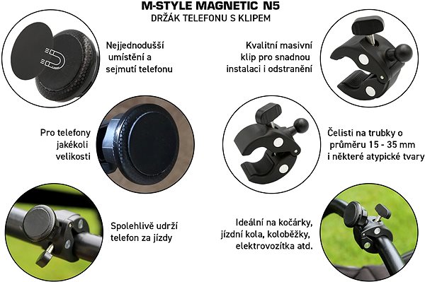 Phone Holder M-Style Magnetic Phone Holder with Clip N5 ...