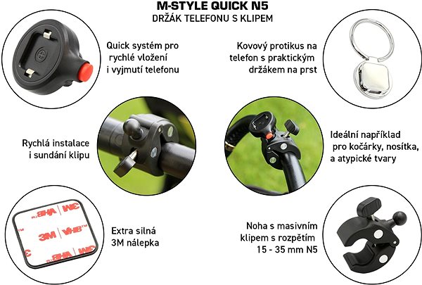 Phone Holder M-Style Quick Phone Holder with Clip N5 Features/technology