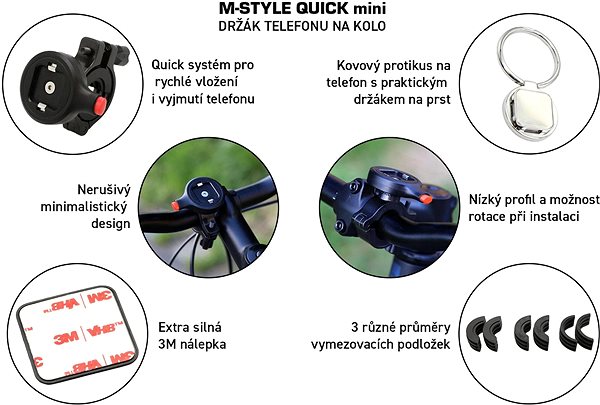 Phone Holder M-Style Quick Mini Compact Bike Phone Holder Features/technology