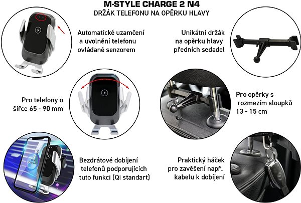 Phone Holder M-Style Charge 2 Headrest Phone Holder N4 Features/technology