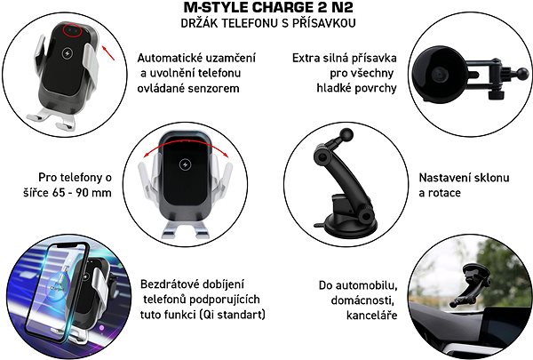 Phone Holder M-Style Charge 2 Phone Holder with Suction Cup N2 ...