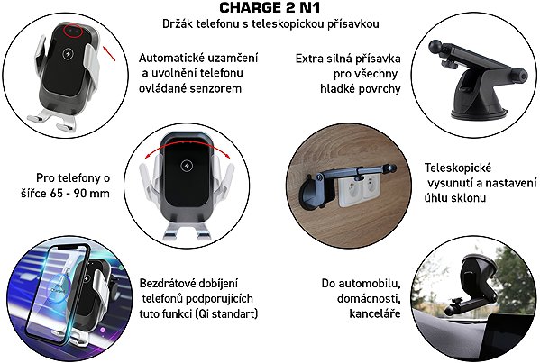 Phone holder M-Style Charge 2 Phone Holder with Telescopic Suction Cup N1 ...