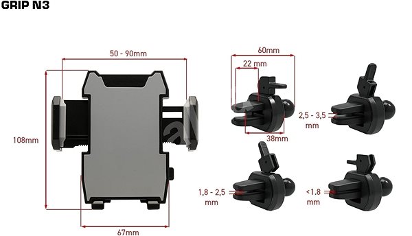Phone Holder SEFIS Grip Phone Holder for Ventilation Grille N3 ...
