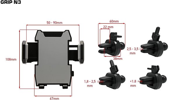 Phone Holder SEFIS Grip Phone Holder for Ventilation Grille N3 ...