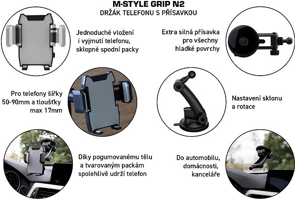 Phone holder M-Style Grip Phone Holder with Suction Cup N2 ...