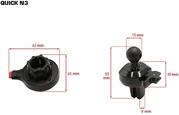 Phone holder SEFIS Quick Phone Holder for Ventilation Grille N3 ...