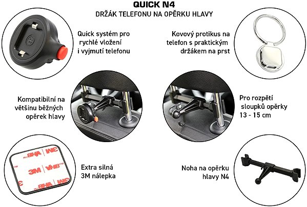 Phone holder SEFIS Quick Phone Holder for Headrest N4 ...