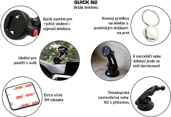 Phone holder SEFIS Quick phone holder with suction cup N2 ...
