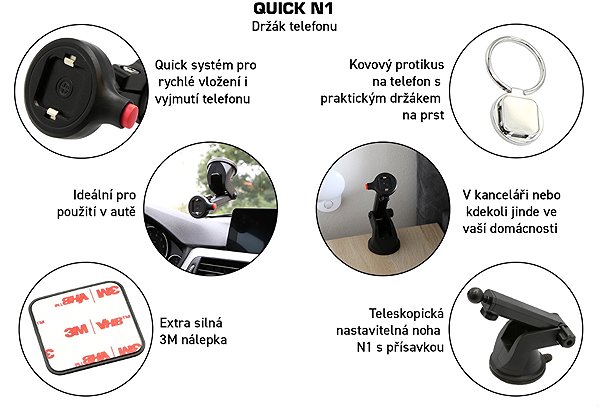 Phone holder SEFIS Quick Phone Holder with Telescopic Suction Cup N1 ...