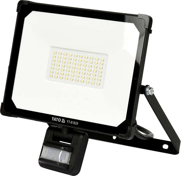 LED reflektor YATO SMD LED Reflektor, 50 W, 5000 lm, IP54, mozgásérzékelő Oldalnézet