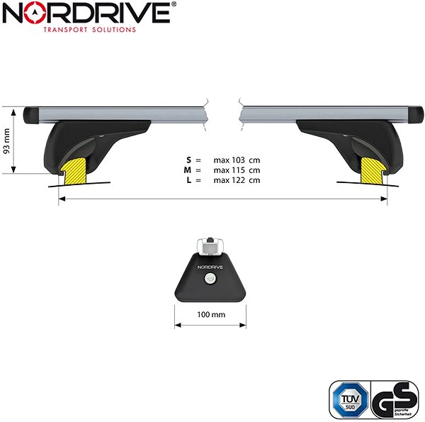 Strešné nosiče NORDRIVE N15065 Strešný nosič Bmw Serie 2 Active Tourer (F45) 2014 - > ...