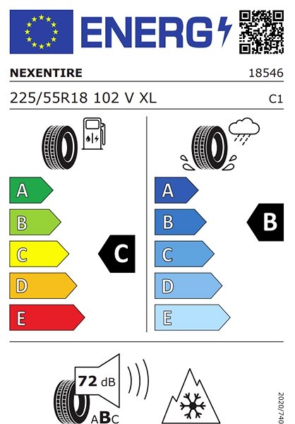 Celoročná pneumatika Nexen N'blue 4 Season SUV 225/55 R18 XL 102 V Energetický štítok
