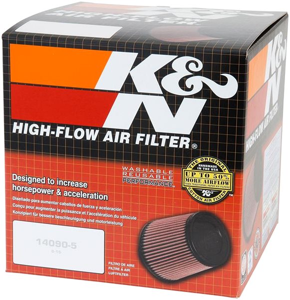 Vzduchový filter K&N RC-5158 univerzálny okrúhly skosený filter so vstupom 67 mm a výškou 92 mm ...