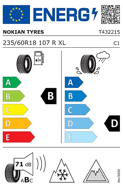 Zimná pneumatika Nokian Hakkapeliitta R5 SUV 235/60 R18 107 R XL Energetický štítok