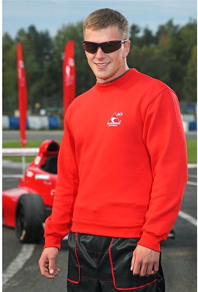 ACI hoodie in red, 280g, size M.