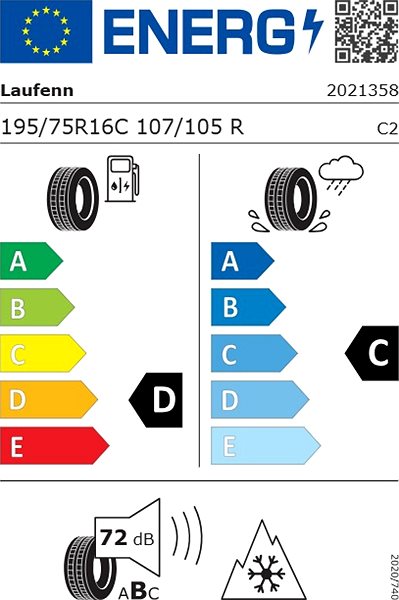 Zimní pneu Laufenn Ly31 I Fit Van 195/75 R16 107/105R C Zimní Energetický štítek
